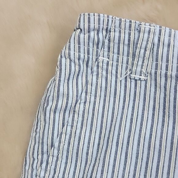 JANIE AND JACK BLUE STRIPED SEERSUCKER ROLL-UP PANTS, SIZE 2T - Picture 2 of 12